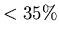 $ < 35\%$