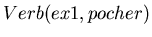 $Verb(ex1,pocher)$